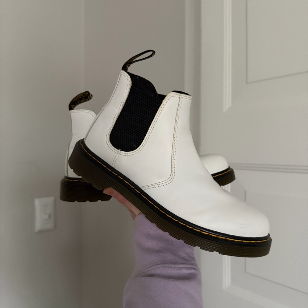Doc Martins White Chelsea Boots